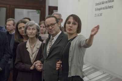Eröffnung der Ausstellung Literarische Bilder des Holocaust. ‚Die Passagierin‘ von Zofia Posmysz im Zentrum für verfolgte Künste im Kunstmuseum Solingen am 27. Januar 2017.