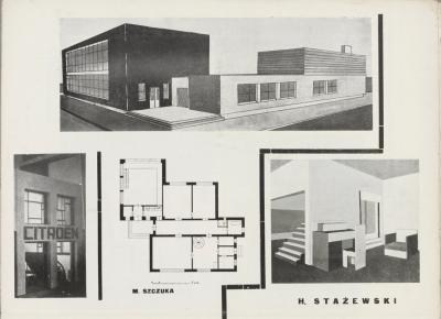 PDF 24: Szczuka, Architekturprojekte, 1925 - Mieczysław Szczuka: Architekturprojekte, in: Blok, No. 10, Warschau, April 1925 