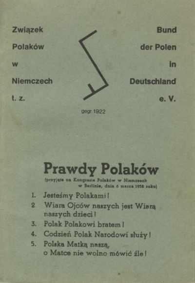 Mitgliedausweis des Bundes der Polen in Deutschland e.V. von Marianna Forycka, Vorderseite.