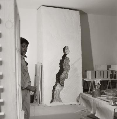Karol Broniatowski in seinem Atelier, 1989