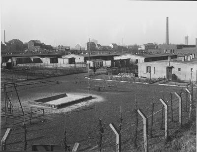 Ehemaliges KZ-Außenlager an der Brüllstraße in Bochum. Aufnahme vom 05. Februar 1954.