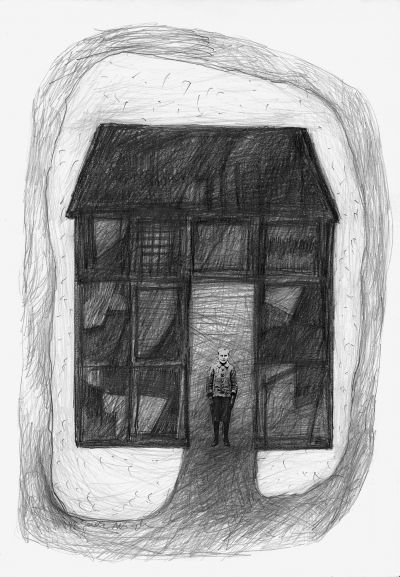 Fig. 76: “For the Boy” (Für den Jungen) 32, 1998 - Pencil on paper, 29x42 cm, private collection