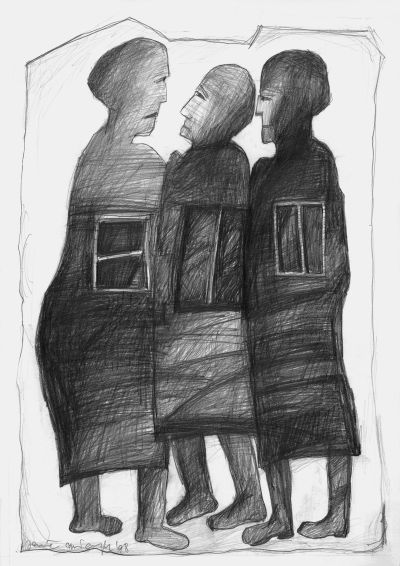 Fig. 77: “For the Boy” (Für den Jungen) 35, 1998 - Pencil on paper, 29.7x42 cm, private collection
