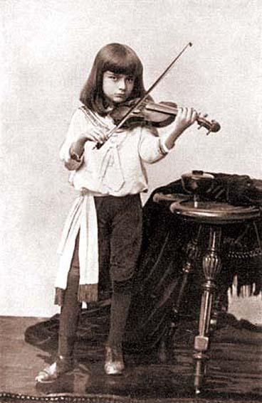 Bronisław Huberman w wieku 7 lat, 1889