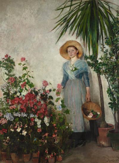Ill. 10: In the Orangery, 1890 - In the Orangery, 1890. Oil on canvas, 235 x 180 cm