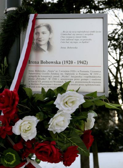Gedenktafel am Irena-Bobowska-Platz in Posen - Skwer im. Ireny Bobowskiej, Poznań 