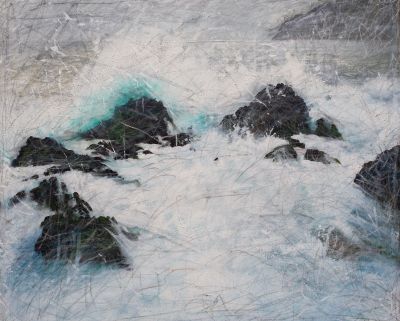 Wiesław Smętek, Capri-skały, 1991, olej na płótnie, 100 x 120 cm, własność artysty