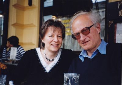 Krzysztof Meyer, 2004 - Krzysztof Meyer with his wife Danuta Gwizdalanka seen through the camera of their friend the pianist Antoinette Van Zabner. 