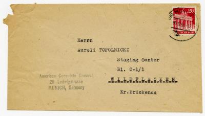 Dokument Nr. 47/1 - An Topolnicki adressierter Briefumschlag. 