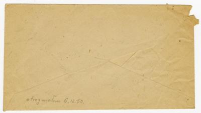 Briefumschlag, 05.12.1950, Rückseite