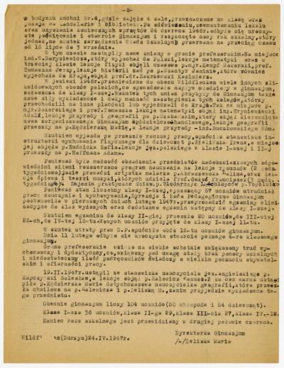 Bericht, 24.4.1947