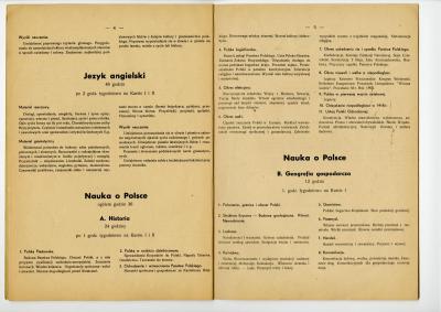 Dokument Nr. 140/3 - Lehrplan einer Landwirtschaftlichen Schule in Glasgow für das Jahr 1945, bearbeitet von R. Szydłowski. 