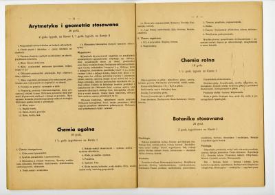 Dokument Nr. 140/4 - Lehrplan einer Landwirtschaftlichen Schule in Glasgow für das Jahr 1945, bearbeitet von R. Szydłowski. 