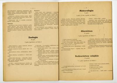 Dokument Nr. 140/5 - Lehrplan einer Landwirtschaftlichen Schule in Glasgow für das Jahr 1945, bearbeitet von R. Szydłowski. 