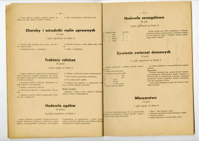 Dokument Nr. 140/9 - Lehrplan einer Landwirtschaftlichen Schule in Glasgow für das Jahr 1945, bearbeitet von R. Szydłowski. 