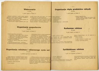 Dokument Nr. 140/10 - Lehrplan einer Landwirtschaftlichen Schule in Glasgow für das Jahr 1945, bearbeitet von R. Szydłowski. 
