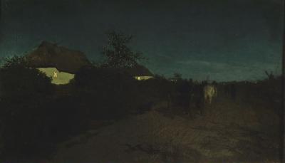 Maksymilian Gierymski: Nacht, um 1872. Öl auf Leinwand, 46 x 80 cm