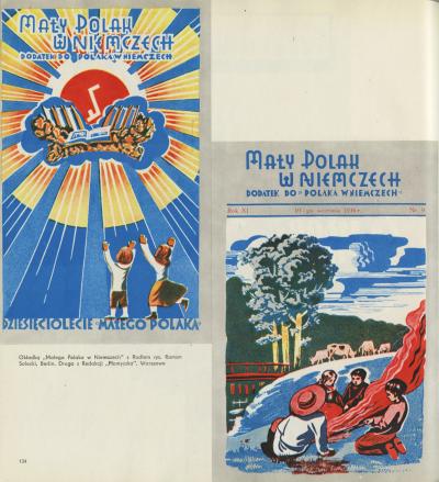 Verschiedene Bilder aus der Kinderzeitschrift „Mały Polak w Niemczech“.