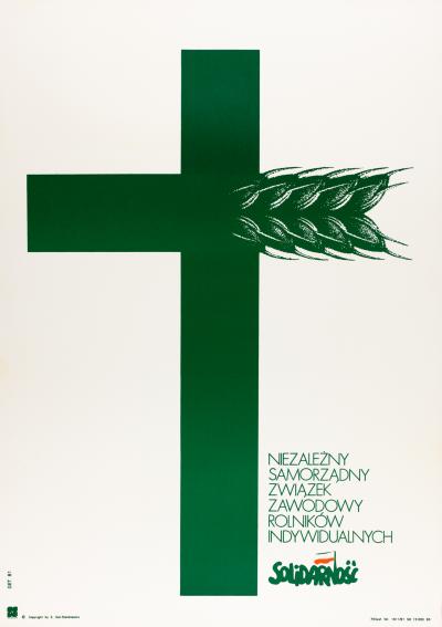 Eugeniusz Get-Stankiewicz, plakat Niezależnego Samorządnego Związku Zawodowego Rolników Indywidualnych „Solidarność“, 1981.