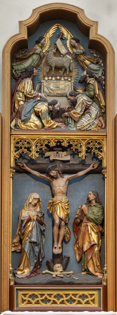 The winged altarpiece of Röhlinghausen - The crucifixion of Christ and the appearance of the Apocalyptic Lamb, 2023