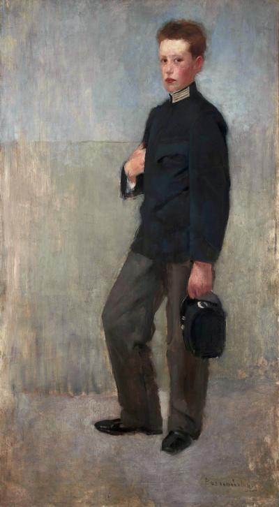 Ill. 13: Boy in School Uniform, ca. 1890 - Portrait of a Boy in School Uniform, ca. 1890. Oil on canvas, 180 x 100 cm