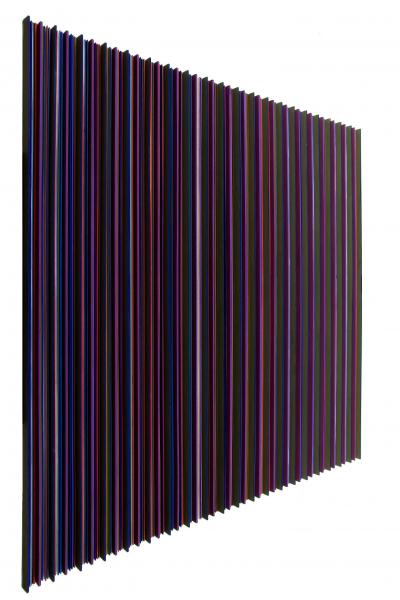 Abb. 13a: Andrzej Nowacki: 18.03.11, 2011 - 18.03.11, Relief auf Hartfaser, Acryl, 100 x 100 cm, 2011