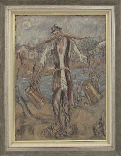 Water Bearer, Staszów, 1942, oil on canvas