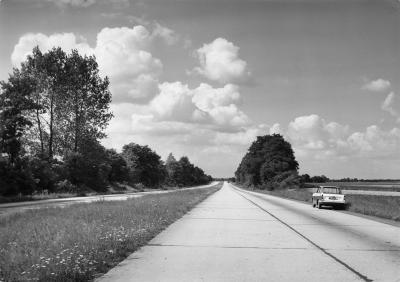 Highway near Wrocław, 1967 - Highway near Wrocław, 1967.