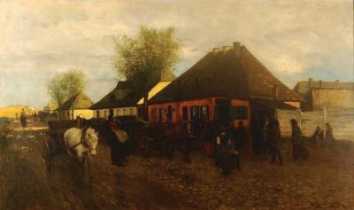 Maksymilian Gierymski: Spring in a Small Town, 1872/73. Oil on canvas, 73 x 124 cm.