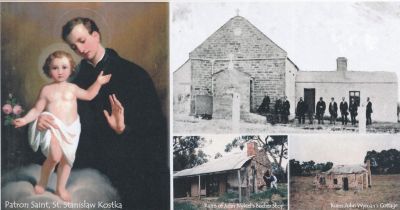 St. Stanislaus Kapelle in Polish Hill River / Australien - Fotos, rechts oben Ansicht um 1918  