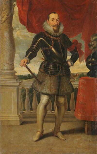 Flämisch: Sigismund III. Wasa (1566-1632), König von Polen, um 1624. Öl auf Leinwand, 220,5 x 138,2 cm, Alte Pinakothek, München (aus Schloss Neuburg an der Donau)