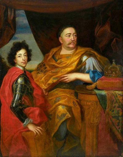Jan III Sobieski mit seinem Sohn, 1680er-Jahre