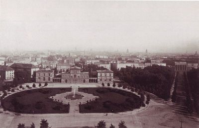 Pałac Raczyńskich na Placu Królewskim w Berlinie (Königsplatz, około 1875 roku)