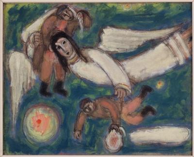 In our world there is no room for Jews, 1947, oil on canvas
