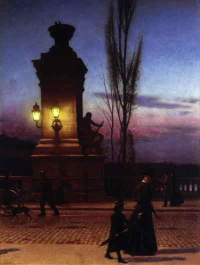 Aleksander Gierymski (1850-1901): Most Ludwika w Monachium, 1896/97, olej na płótnie, 81 x 60 cm