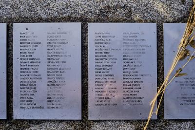 Die Namen der 96 Ermordeten des Gefängnisses Stadelheim - Die Namen der 96 Ermordeten des Gefängnisses Stadelheim. Friedhof Am Perlacher Forst, München. 