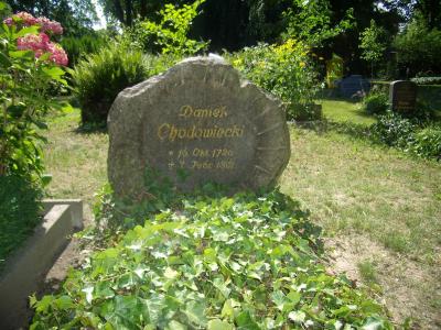 Grave of honour for Daniel Chodowiecki in the cemetery of the French reformed parish in Chausseestraße 127, Berlin-Mitte
