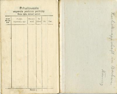 Abb. 7 - Quittungsbuch (Książka kwitowa) der Polnischen Berufsvereinigung, Bochum 1913  