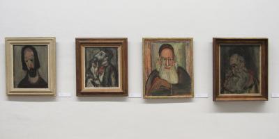 ill. 23: Jewish Thinkers, 1945/46 - Apostle, 1946; The Thinker, ca. 1945; Man with Stick, 1946; The Artist's Father, 1945 