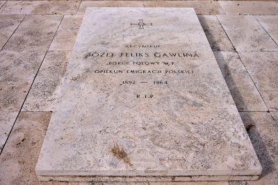 Grabstein von Józef Gawlina - Grabstein von Józef Gawlina auf dem polnischen Kriegsfriedhof in Montecassino, Italien, 2024 