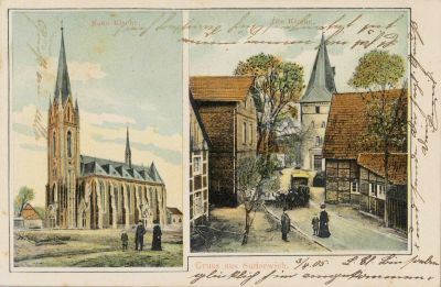 Dorfkirche aus vorindustrieller Zeit und St.-Johanneskirche von ca 1904  - Recklinghausen-Suderwich 