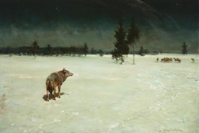 Abb. 26 - Im Februar, 1890, Öl auf Leinwand, 74,5 x 100 cm