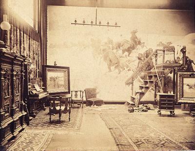 Abb. 28 - Alfred Wierusz-Kowalskis Atelier in München, 1889–1890, Fotografie 