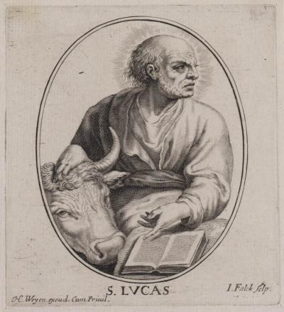 Łukasz, ok. 1645. Według obrazu Pietera van Mola, Teylers Museum w Haarlemie.