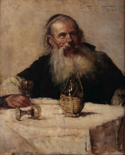 Ill. 2: Monk with Wine, 1887 - Monk with Wine, München 1887. Oil on canvas, 81.5 x 65,2 cm, signed top right: Boznańska Munich 87