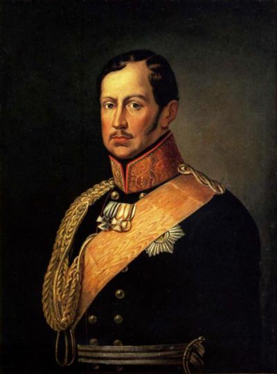 König Friedrich Wilhelm III. von Preußen. Gemälde von Ernst Gebauer, 1831.