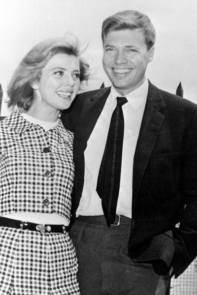Barbara Kwiatkowska-Lass mit ihrem zweiten Ehemann, Karlheinz Böhm, in New York, 1962
