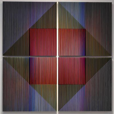 15.01.17, Relief auf Hartfaser, Acryl, 4 x 100 x 100 cm, 2017