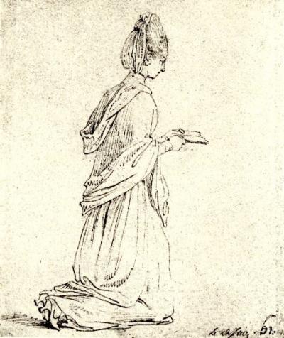 Ill. 30: Woman at Prayer - from: Journey from Berlin to Danzig, 1773