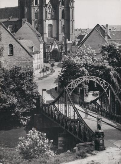Wrocław Cathedral Bridge, 1961 - Wrocław Cathedral Bridge, 1961.